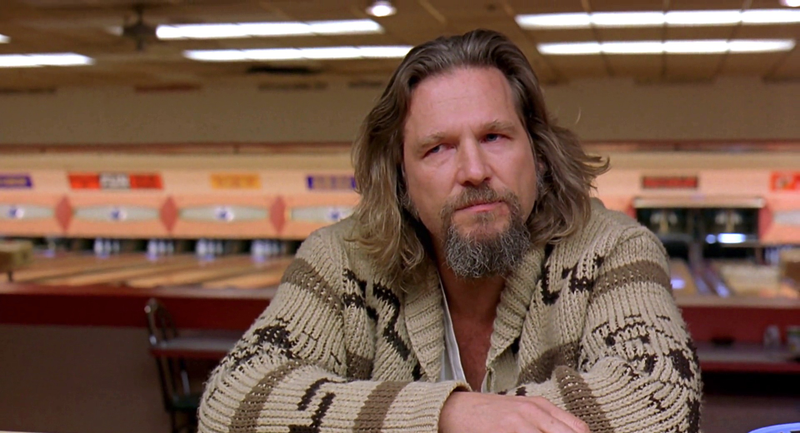 Jeff Bridges as The Dude in The Big Lebowski